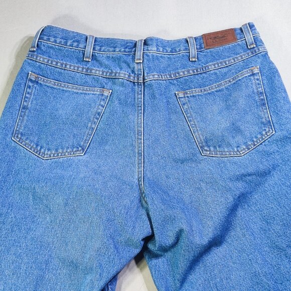L.L.Bean Double L® Jeans, Relaxed Fit, Flannel-Lined men's size 36X29 denim blue - Picture 4 of 12